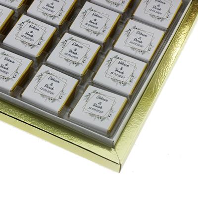 48 Adet  İsim Etiketli Söz Nişan Madlen Çikolatası Mod.2