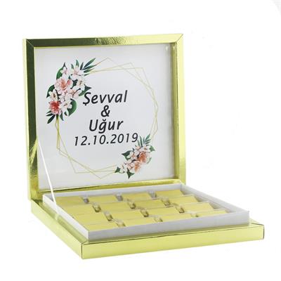 48 Adet İsim Etiketli Söz Nişan Madlen Çikolatası