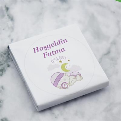 48 Adet İsim Etiketli Uyuyan Bebek Madlen Çikolata