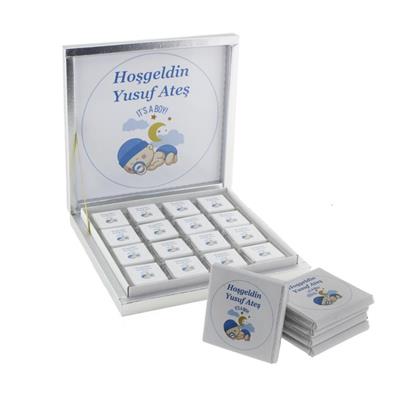 48 Adet İsim Etiketli Uyuyan Bebek Madlen Çikolata