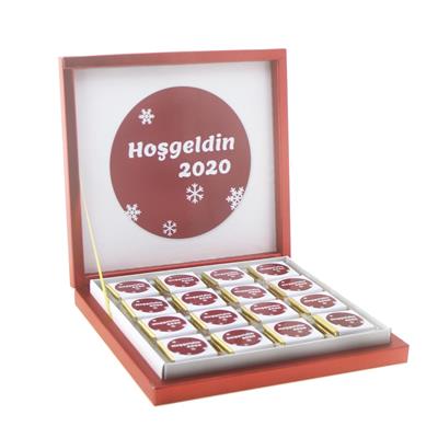 48 Adet İsme Özel Yılbaşı Yeni Yıl Madlen Çikolata Etiketli