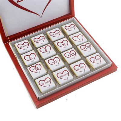 48 Adet Madlen Çikolata Sevgiliye İsme Özel Seni Seviyorum