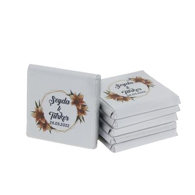 48 Adet Zambak Çiçekli Söz Nişan Çikolatası İsme Özel Madlen