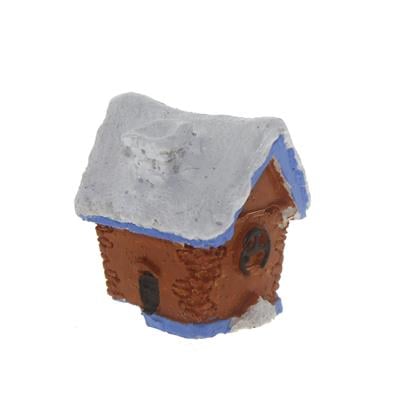 4x3cm Ev Biblo Çatısı Karlı Terrarium Minyatür
