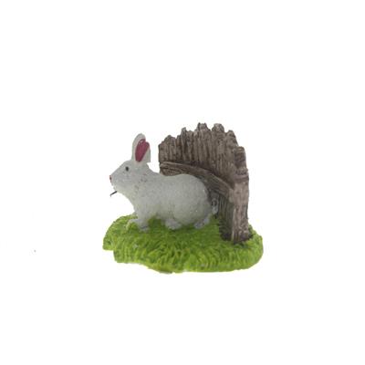 4x4cm Tavşanlı Çit Biblo Terrarium Minyatür