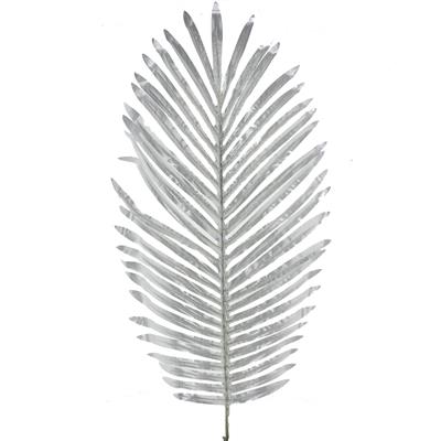 5 Adet 25x50cm Palmiye Yaprak Yapay Parlak Altın Gümüş