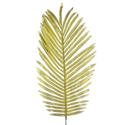5 Adet 25x50cm Palmiye Yaprak Yapay Parlak Altın Gümüş
