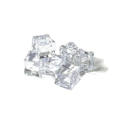 5 Adet 3cm Mini Buz Küpleri Akrilik Küp Biblo Dekor