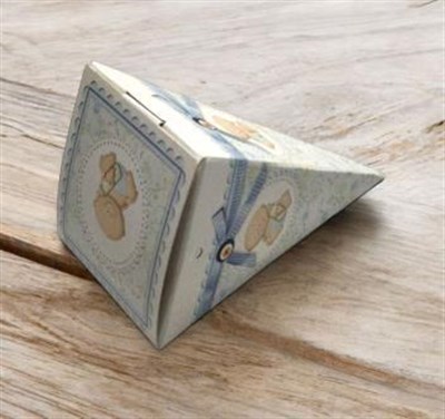 50 Adet 12cm Bebekli Lokumluk Şekerlik Karton Külah Kutu