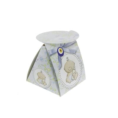 50 Adet 4x4,5cm Mini Karton Lokumluk Bebekli Demonte