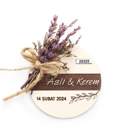 50 Adet 7x7cm Ahşap Magnet İsimli Söz Nişan Düğün Hediyesi