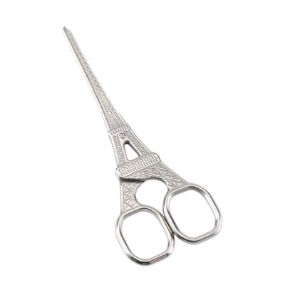 5,5 x 14cm Eiffel Kulesi Nişan Hobi Makası Gümüş Renk