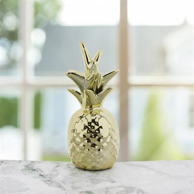 5x11cm Ananas Biblo Metalize Dekorasyon