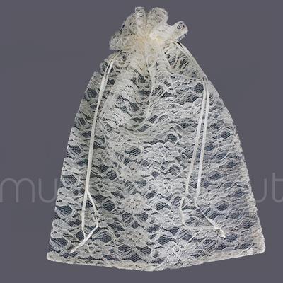 6 Adet 30x40cm Dantel Kese Hediyelik Kese