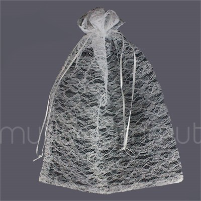 6 Adet 30x40cm Dantel Kese Hediyelik Kese