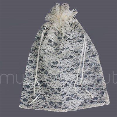 6 Adet 30x40cm Dantel Kese Hediyelik Kese