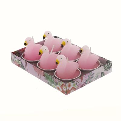 6 Adet 4cm Flamingo Tealight Mum