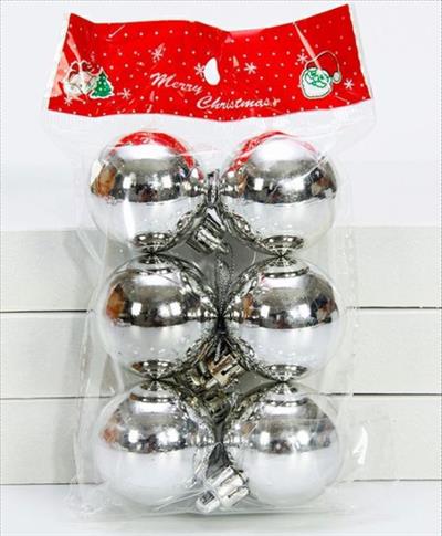 6 Adet 5cm Yılbaşı Topu Ağaç Süsü
