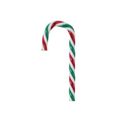 6 Adet 9cm Plastik Mika Baston Şeker Ağaç Süsü Yılbaşı