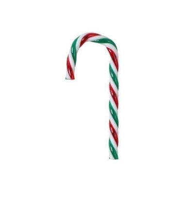 6 Adet 9cm Plastik Mika Baston Şeker Ağaç Süsü Yılbaşı