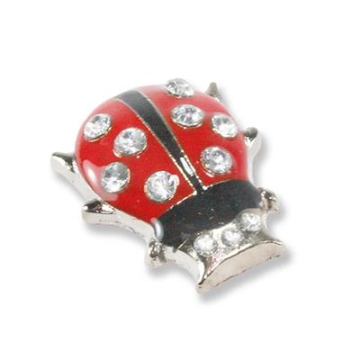 6 Adet Taşlı Metal Uğur Böceği