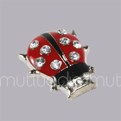 6 Adet Taşlı Metal Uğur Böceği