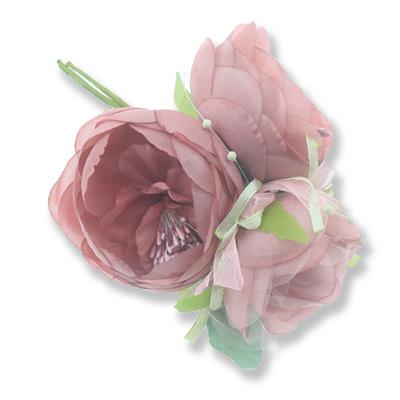 6 Demet Üç Çiçekli Tohumlu Çiçek Yaka Gülü