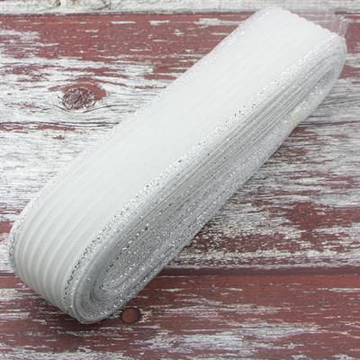 6,5cm X 25metre Pileli Simli Esnek Gren Kurdela Abiye Gelinlik