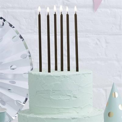 7 Adet 20cm Pasta Mumu İnce Mum