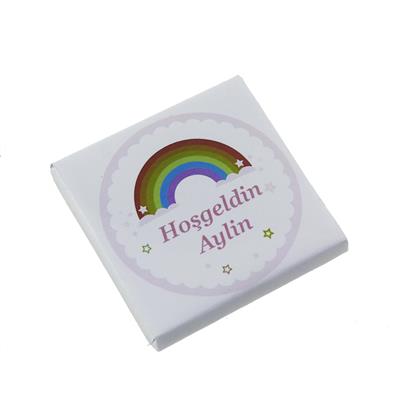 72 Adet (500gr.) İsim Etiketli Gökkuşağı Bebek Çikolata