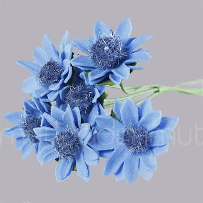 72 Adet Çiçek (12 Demet) Ortası Tüylü Çiçek