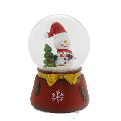 8x12cm Müzikli Işıklı Kar Küresi Kardan Adamlı Yılbaşı