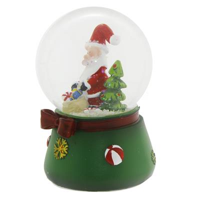 8x12cm Müzikli Işıklı Kar Küresi Noel Baba Yılbaşı
