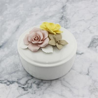 8x7cm Çiçekli Porselen Şekerlik