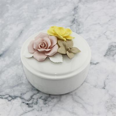 8x7cm Çiçekli Porselen Şekerlik