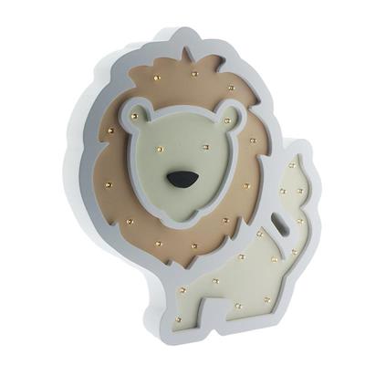 Ahşap Led Işıklı Pilli Arslan Dekor