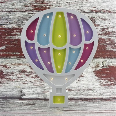 Ahşap Led Işıklı Pilli Balon