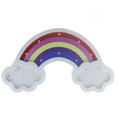 Ahşap Led Işıklı Pilli Gökkuşağı Dekor