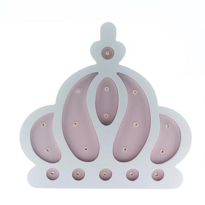 Ahşap Led Işıklı Pilli Kraliçe Tacı Pembe