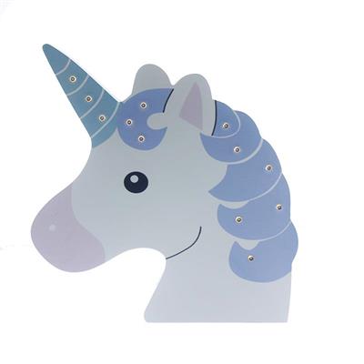 Ahşap Led Işıklı Pilli Unicorn Dekor
