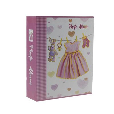 Bebek Fotoğraf Albümü 13x17cm Pembe Elbise Basklı