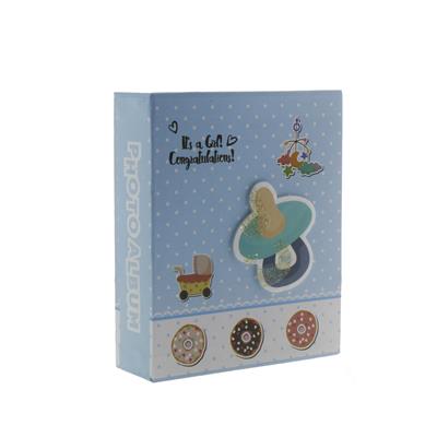 Bebek Fotoğraf Albümü 14x17cm Mavi Emzilki