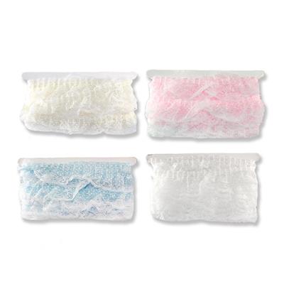 Beyaz Puanlı Fırfır Kurdela 5cm X 9metre