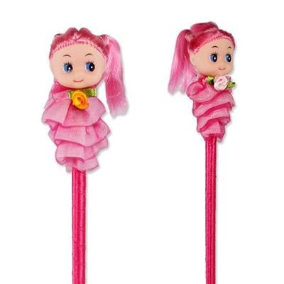 Çiçekli Elbiseli Kız Kalem 12 Adet