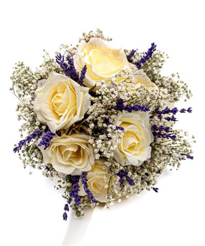 Gelin El Buketi Çiçeği Cipso Lavanta ve Gül
