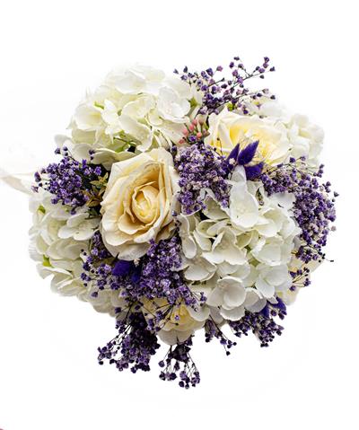 Gelin El Buketi Çiçeği Ortanca Gül ve Cipsolu