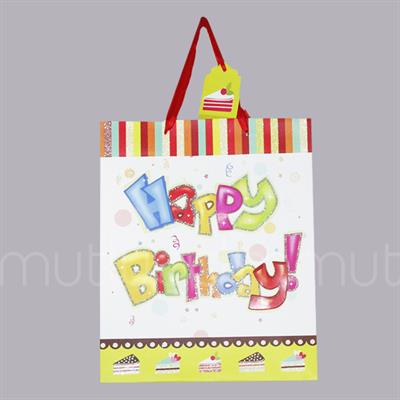 Happy Birthday Karton Çanta 1 Adet