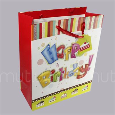 Happy Birthday Karton Çanta 1 Adet