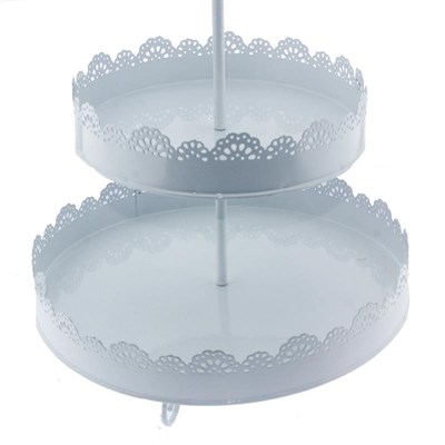 İşlemeli Metal Cupcake Standı 3 Katlı