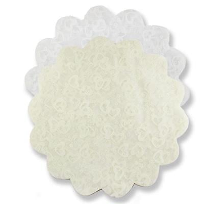 Kalp Baskılı Organze 22cm 50 Adet